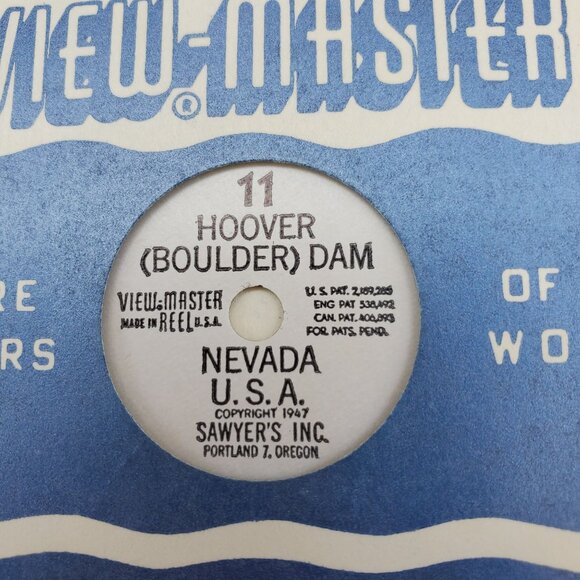 VTG 1940s View Master Reels Hoover (Boulder) Dam NV Scenic Auto Tour By Sawyers - Picture 4 of 6
